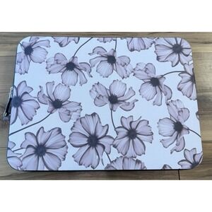 BURGA Laptop Sleeve 13-14 Floral Case CloudShield Zip Padded Pink Black